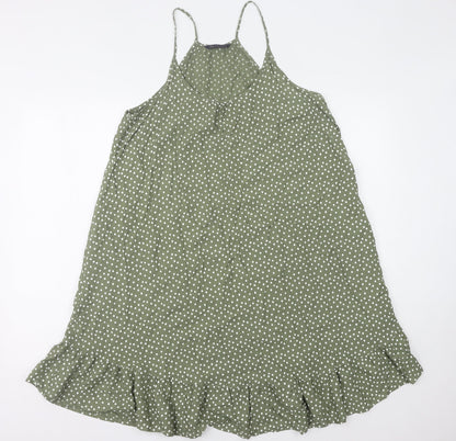Marks and Spencer Green Polka Dot Dress, Size 10