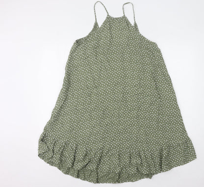 Marks and Spencer Green Polka Dot Dress, Size 10