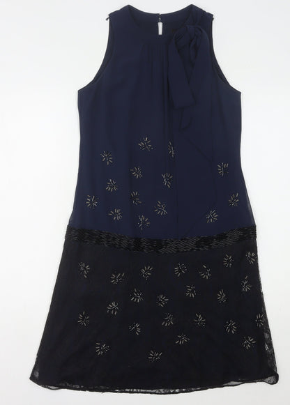 Coast Women's Blue Shift Dress, Size 8, Party Style