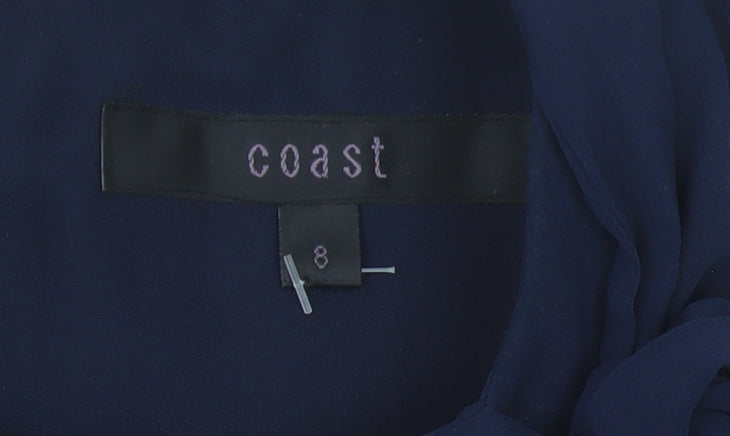 Coast Women's Blue Shift Dress, Size 8, Party Style