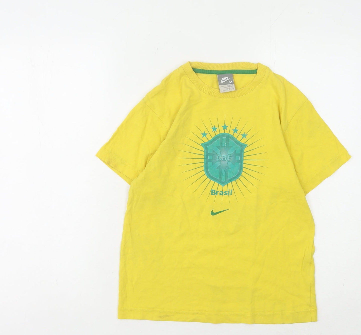 Nike Boys Yellow Football T-Shirt, Size 10-11, Sports Style