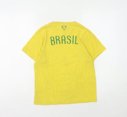 Nike Boys Yellow Football T-Shirt, Size 10-11, Sports Style