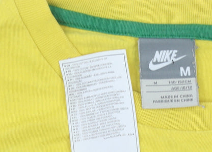 Nike Boys Yellow Football T-Shirt, Size 10-11, Sports Style