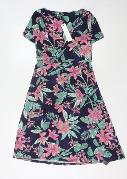 Roman Originals Women's Multicoloured Floral Dress Size 10