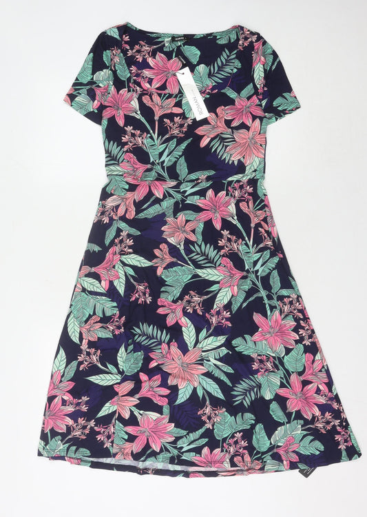 Roman Originals Women's Multicoloured Floral Dress Size 10