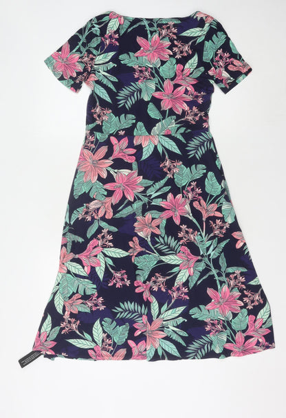 Roman Originals Women's Multicoloured Floral Dress Size 10