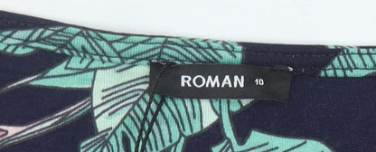 Roman Originals Women's Multicoloured Floral Dress Size 10