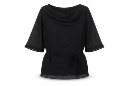 Bonmarché Women's Black Striped Blouse, Size 14