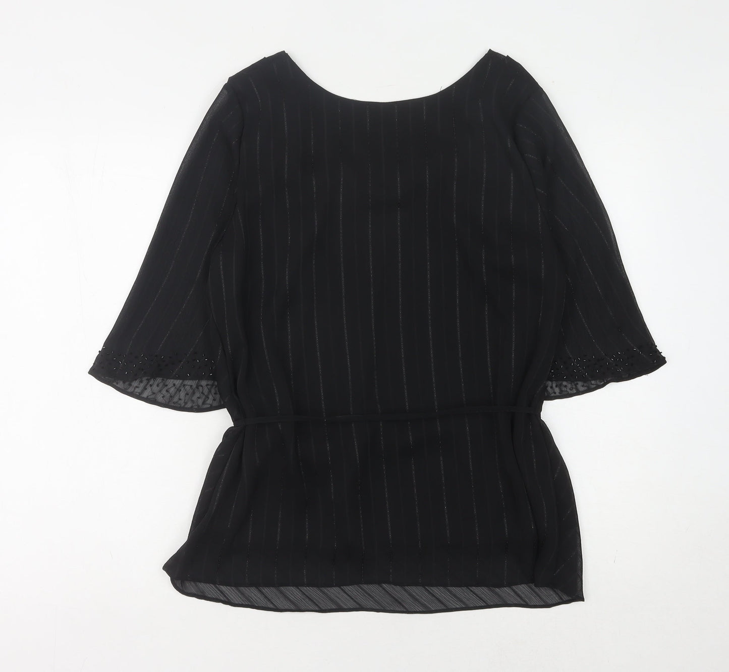 Womens UK Size 14 BM Black  Blouse
