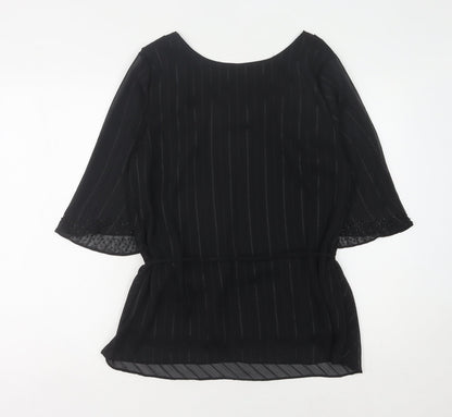 Womens UK Size 14 BM Black  Blouse