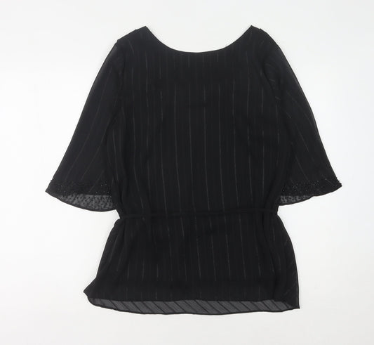 Womens UK Size 14 BM Black  Blouse
