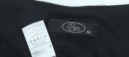 Womens UK Size 14 BM Black  Blouse