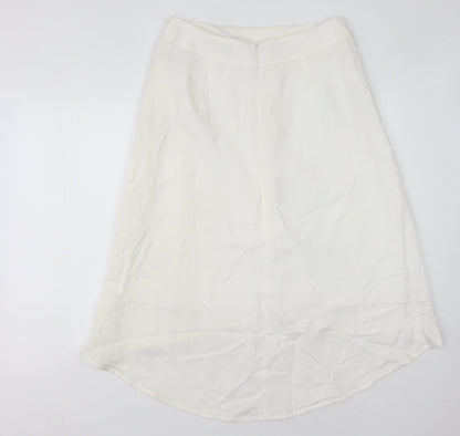 Marks and Spencer Women's Ivory Size 12 Zip Skirt