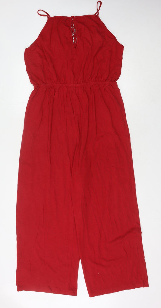 Next Women's Red Halter Jumpsuit Size 16