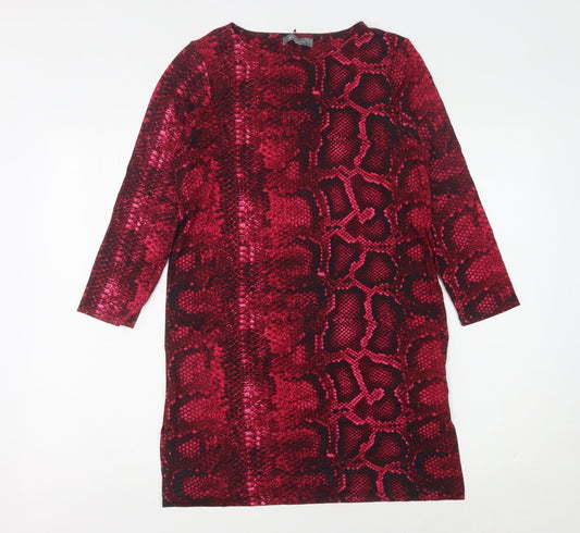 Principles Women's Multicoloured Animal Print Sheath Dress Size 10