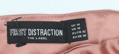 First Distraction Women's Pink Sheath Dress Size 14