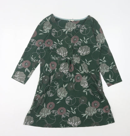 White Stuff Women's Green Floral Dress Size 12