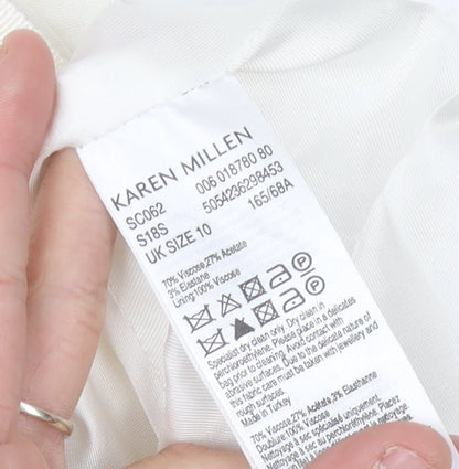 Karen Millen Women’s Ivory A-Line Skirt Size 10