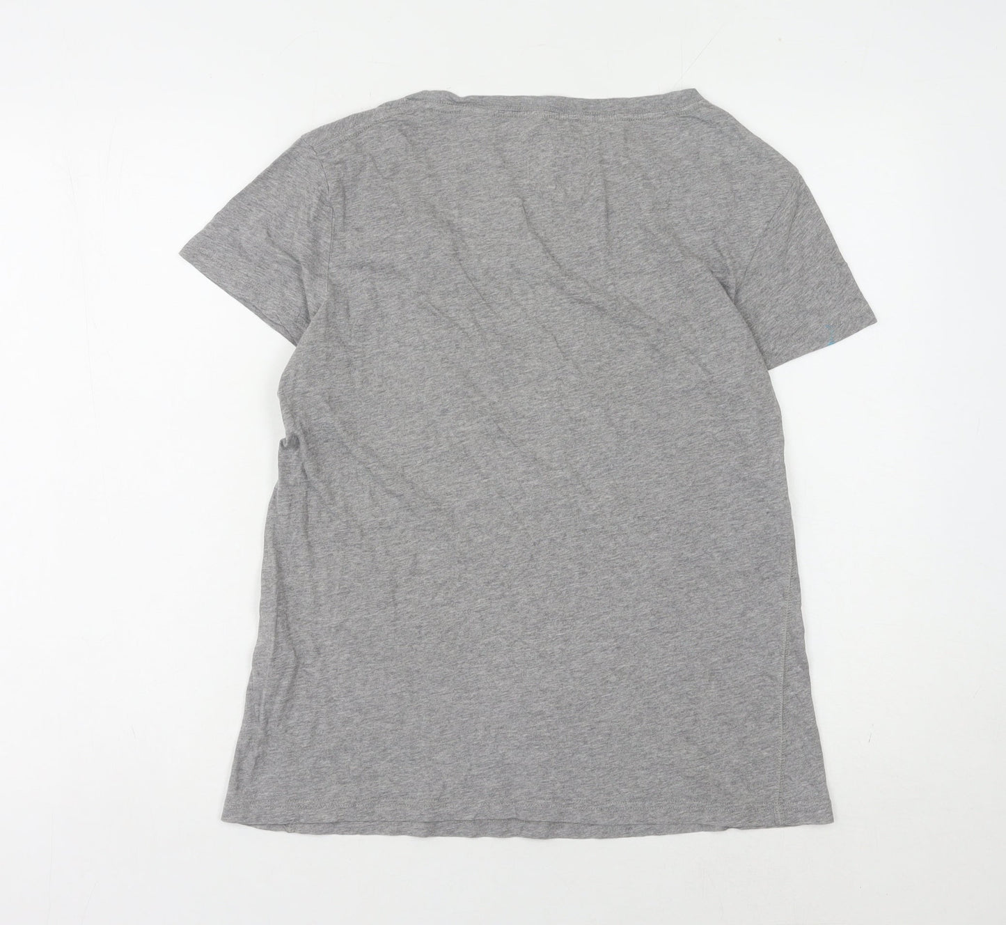Jack Wills Women's Grey V-Neck T-Shirt Size 8