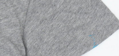 Jack Wills Women's Grey V-Neck T-Shirt Size 8