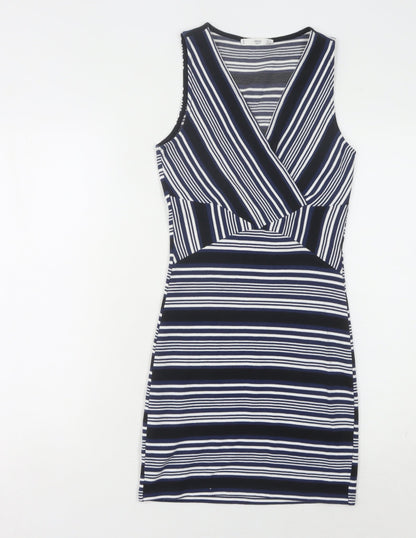 MNG Women's Multicoloured Striped Bodycon Dress XS
