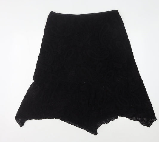 Bonmarché Women's Black Paisley Skirt Size 22