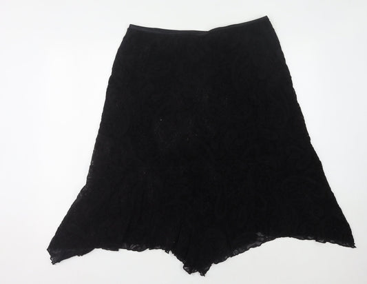Bonmarché Women's Black Paisley Skirt Size 22