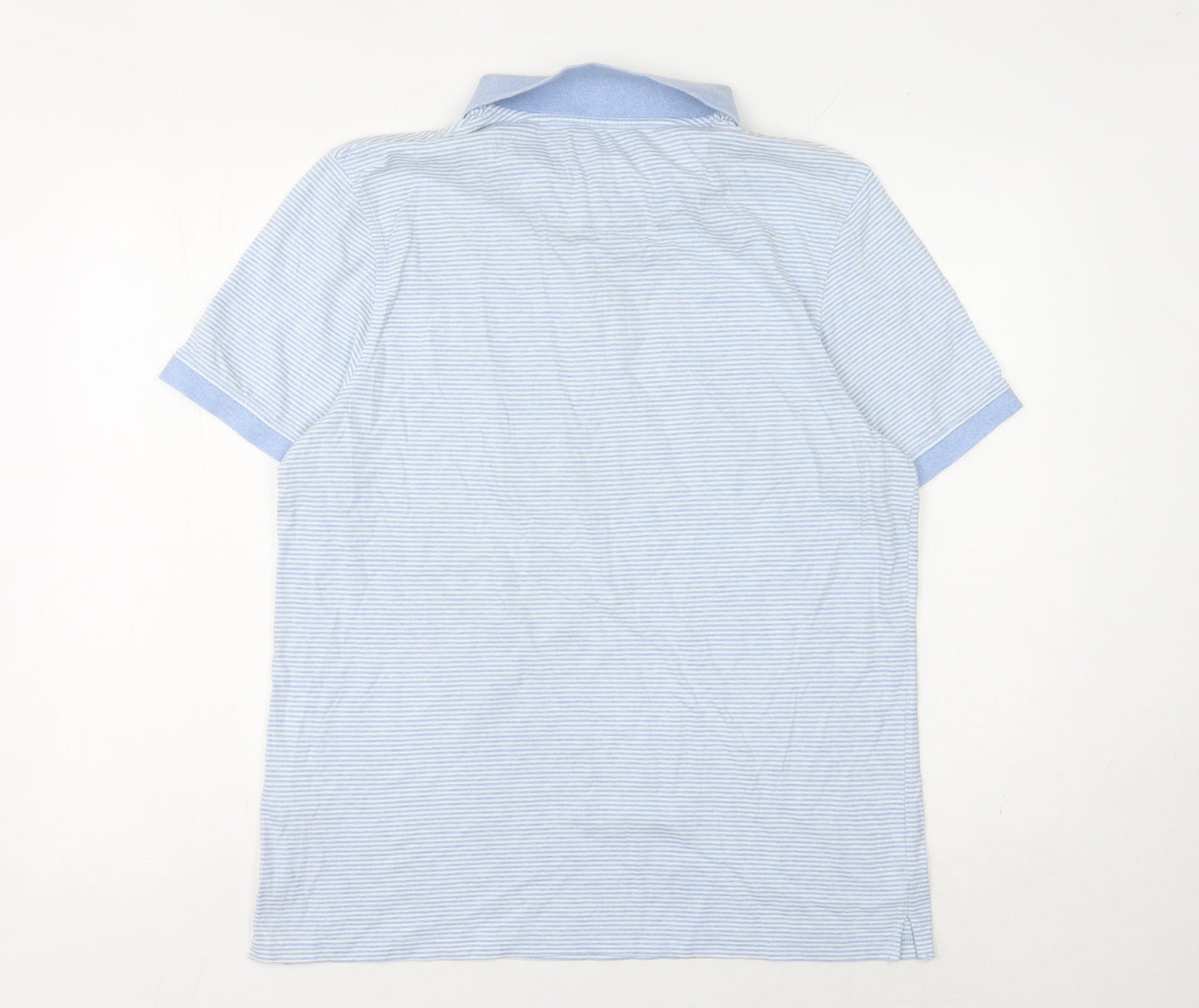 Lyle & Scott Men's Blue XL Striped Cotton Polo