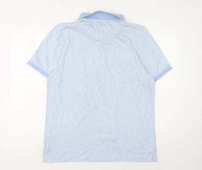 Lyle & Scott Men's Blue XL Striped Cotton Polo