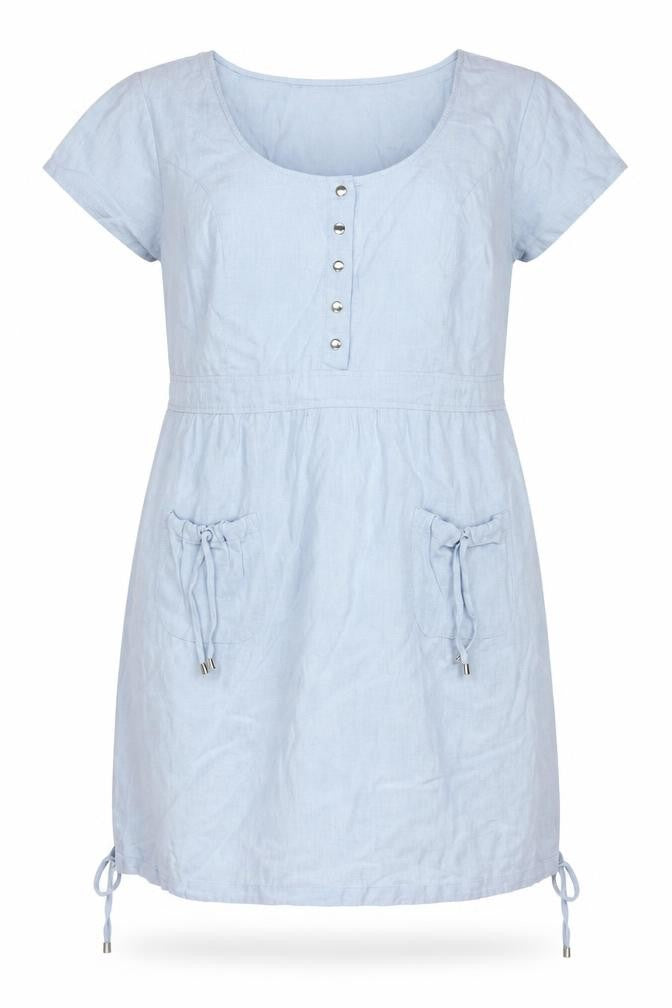 Creation L Premium Women's Blue Linen Dress Size 14