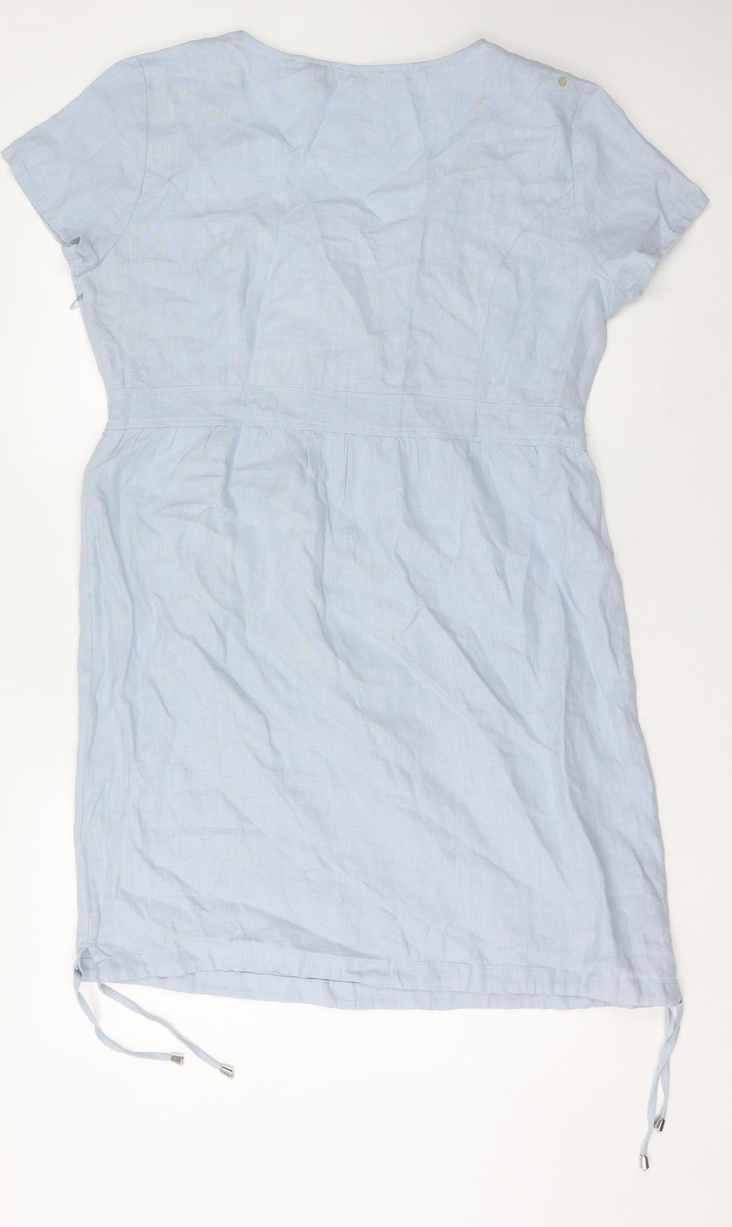 Creation L Premium Women's Blue Linen Dress Size 14