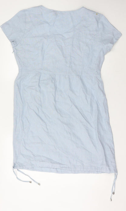 Creation L Premium Women's Blue Linen Dress Size 14