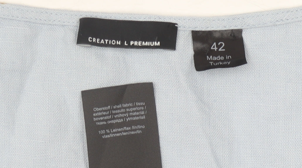 Creation L Premium Women's Blue Linen Dress Size 14