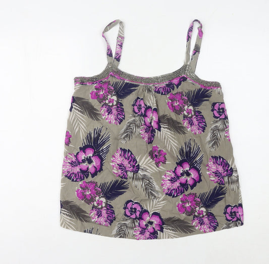 M&Co Women's Multicoloured Floral Camisole Tank Size 10