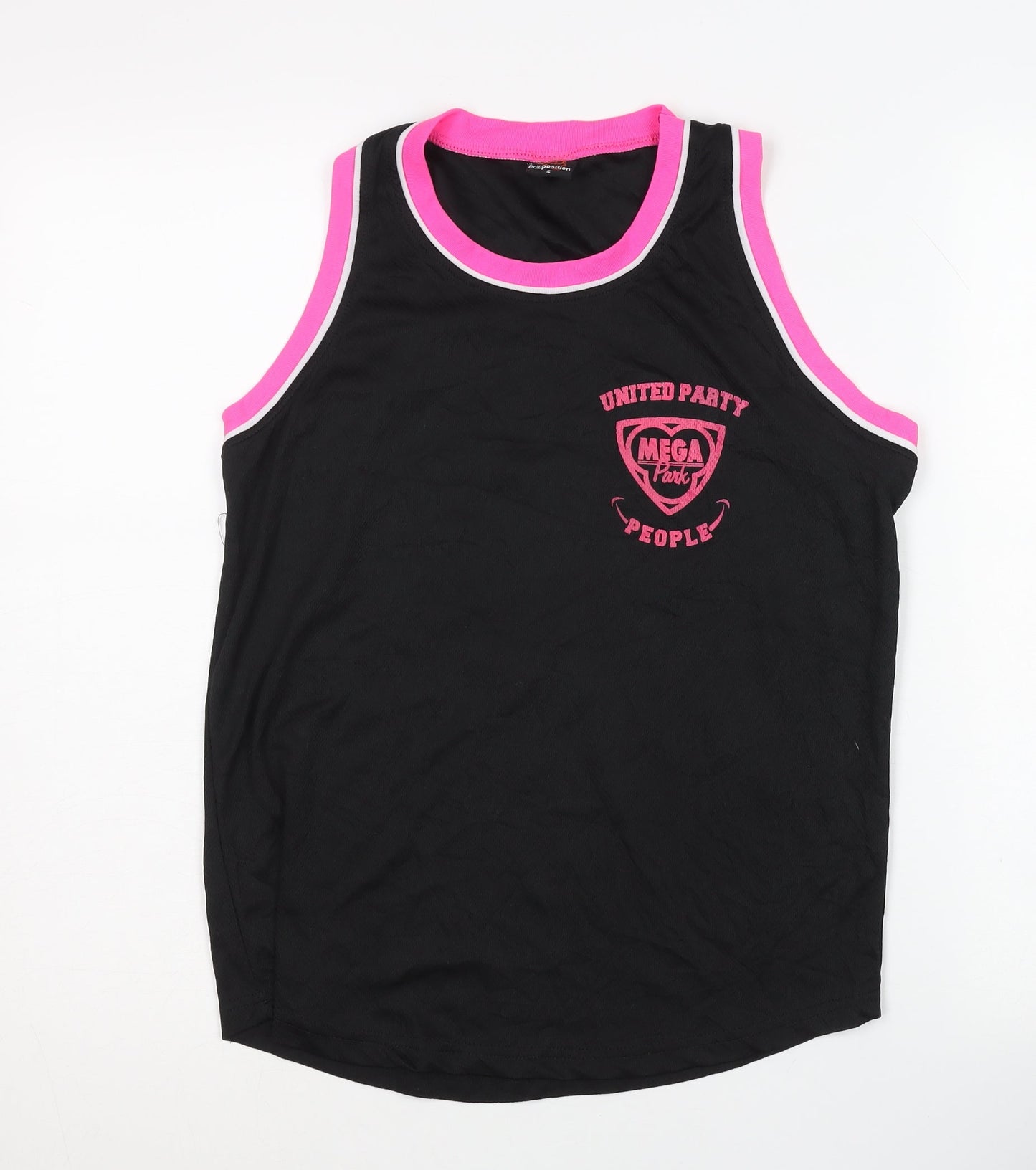 Poleposition Black Tank Top, Unisex, Small, Graphic Print