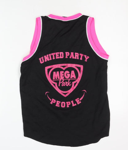 Poleposition Black Tank Top, Unisex, Small, Graphic Print