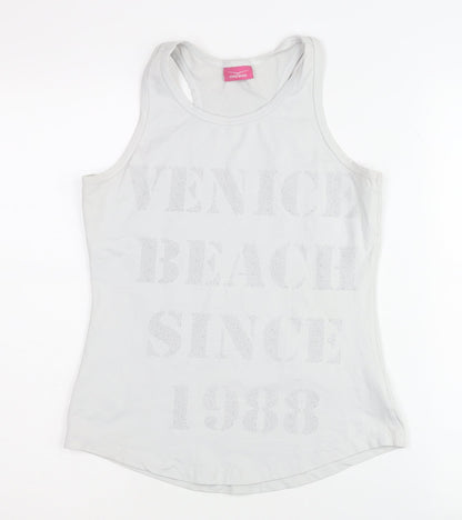 Venice Beach Women's White Tank M Gym Top