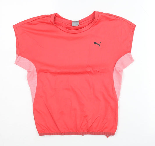 Puma Womens Red Activewear Top Size 10