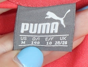 Puma Womens Red Activewear Top Size 10