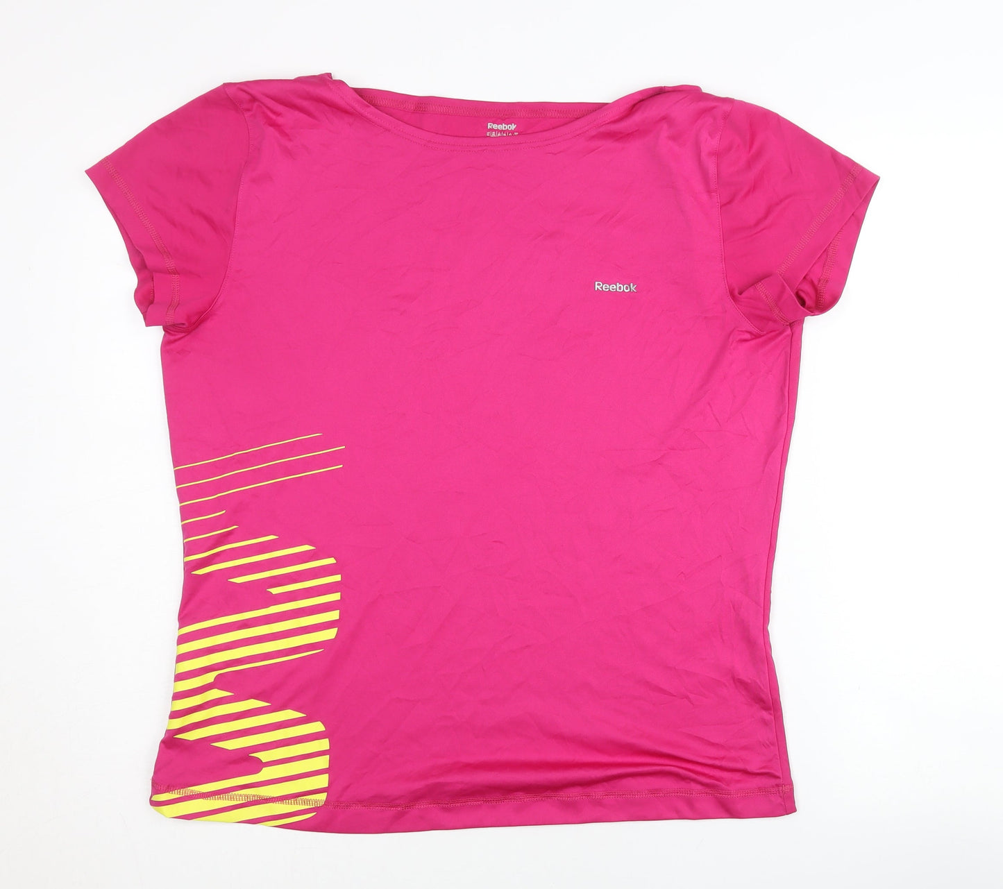 Reebok Women's Pink XL Basic T-Shirt for Gym