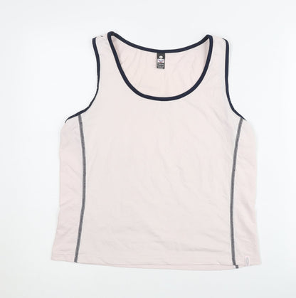 Trigema Women's White Tank Top L Scoop Neck