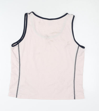 Trigema Women's White Tank Top L Scoop Neck