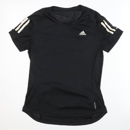 Adidas Women's Black T-Shirt, S, Running, Breathable