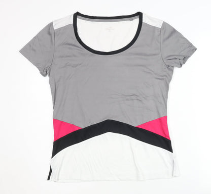 Active Touch Women's Colourblock T-Shirt, Size S, Grey/Pink