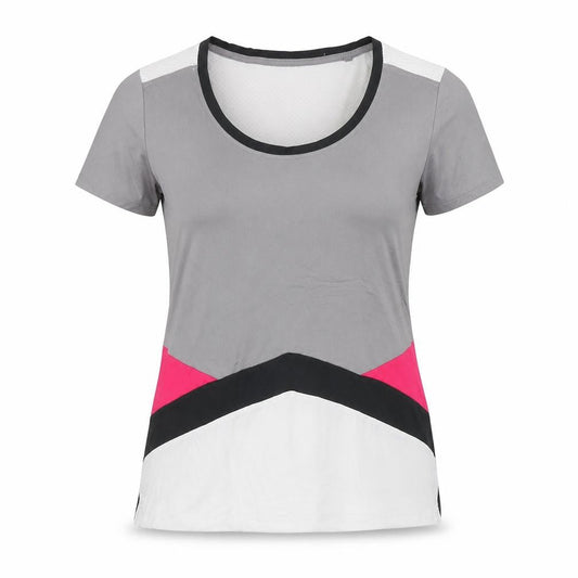 Active Touch Women's Colourblock T-Shirt, Size S, Grey/Pink