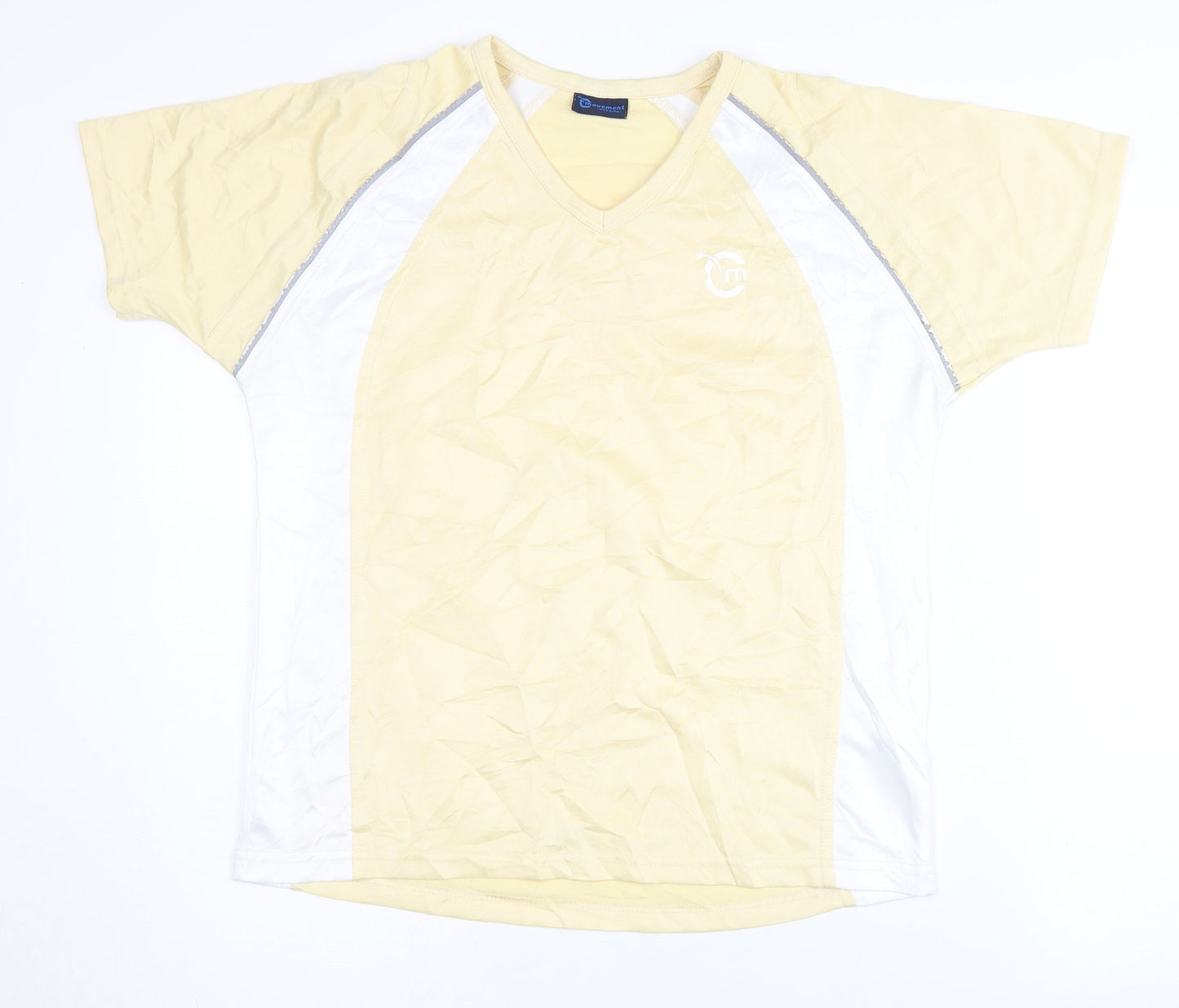 Movement Session Unisex Yellow Activewear T-Shirt Sz 16