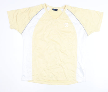 Movement Session Unisex Yellow Activewear T-Shirt Sz 16