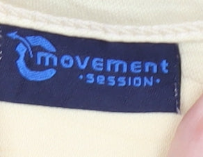 Movement Session Unisex Yellow Activewear T-Shirt Sz 16