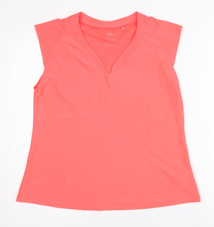 Venice Beach Women's Pink V-Neck Sleeveless T-Shirt