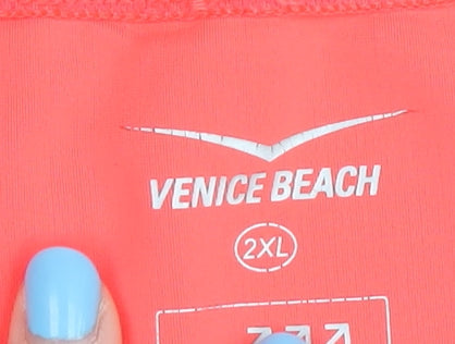 Venice Beach Women's Pink V-Neck Sleeveless T-Shirt